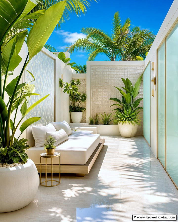Light Filled Serenity Courtyard - 21 Courtyard Ideas to Design a Peaceful Outdoor Oasis