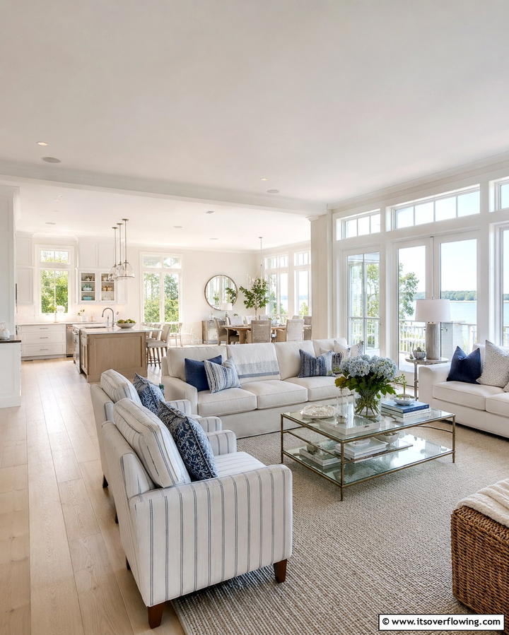Light Filled Spaces - 30 Hamptons Living Room Ideas for Coastal-Inspired Elegance