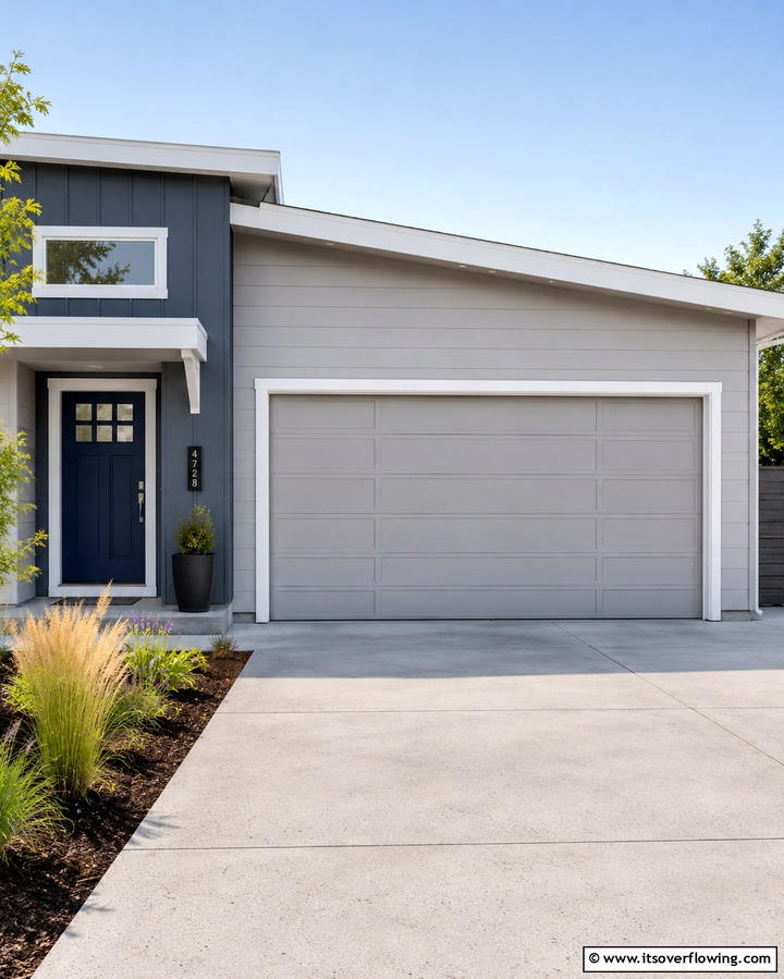 Light Gray Subtlety - 25 Garage Door Paint Ideas to Boost Curb Appeal