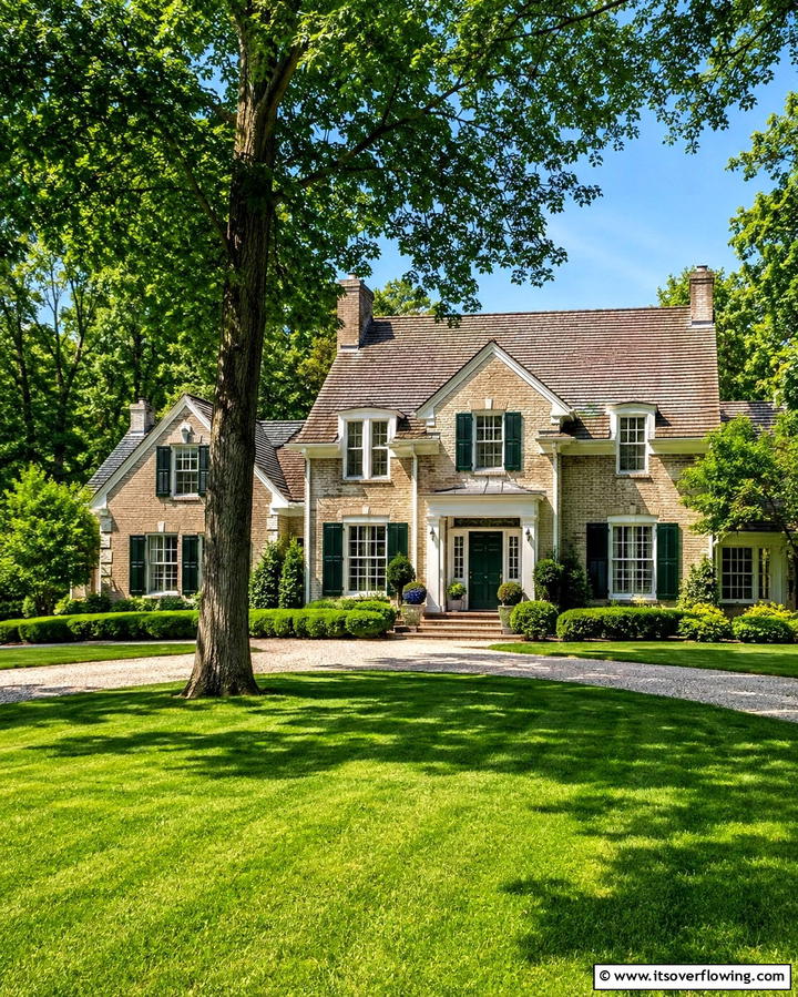 Light Gray and Lemon Yellow - 30 Warm Blonde Brick House Color Schemes for Modern Homes