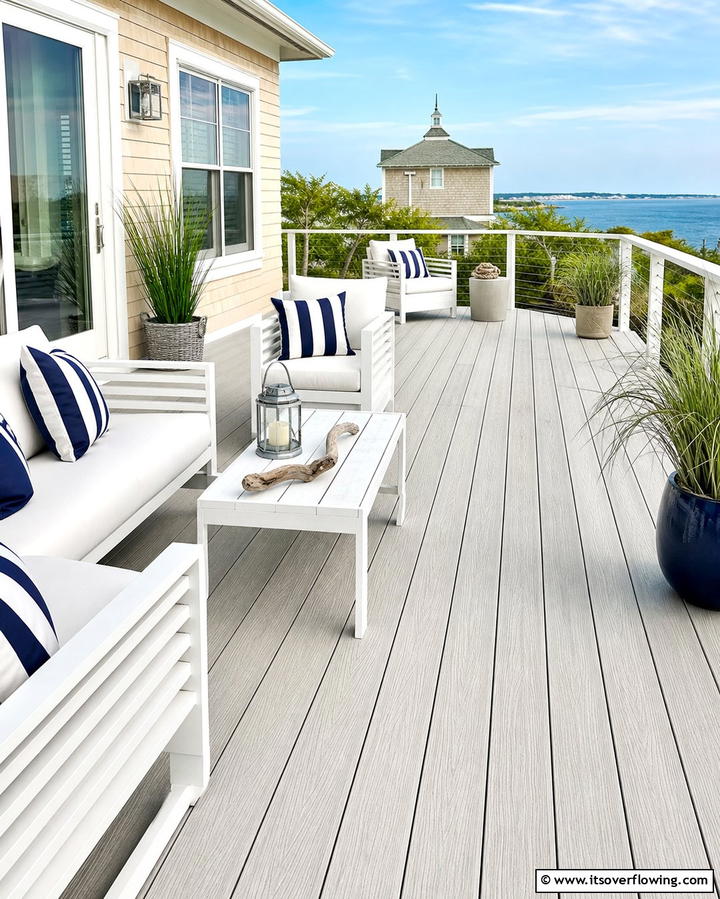 Light Gray for a Coastal Feel - 25 Deck Color Ideas to Transform Your Outdoor Space
