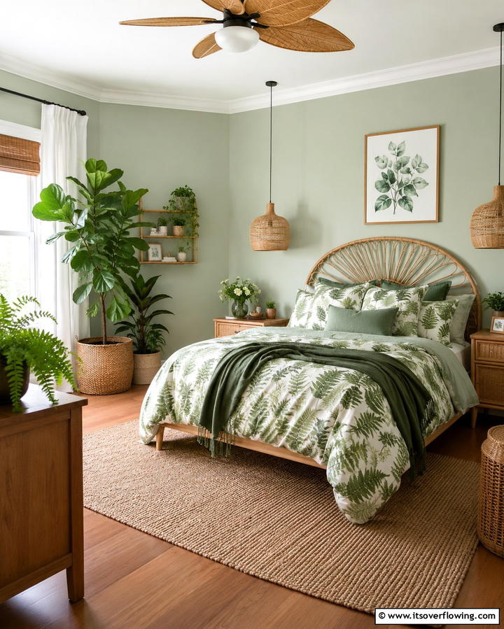 Light Green Ceiling - 25 Light Green Bedroom Ideas for a Fresh and Calming Space