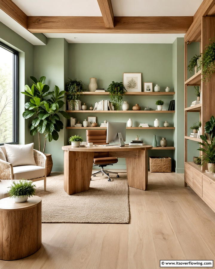 Light Green Renewal - 30 Home Office Paint Colors- Boost Productivity & Style