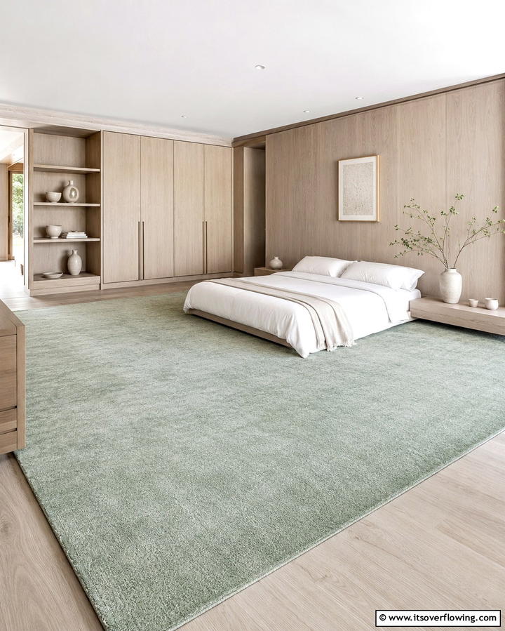 Light Green and Natural Textures - 25 Light Green Bedroom Ideas for a Fresh and Calming Space