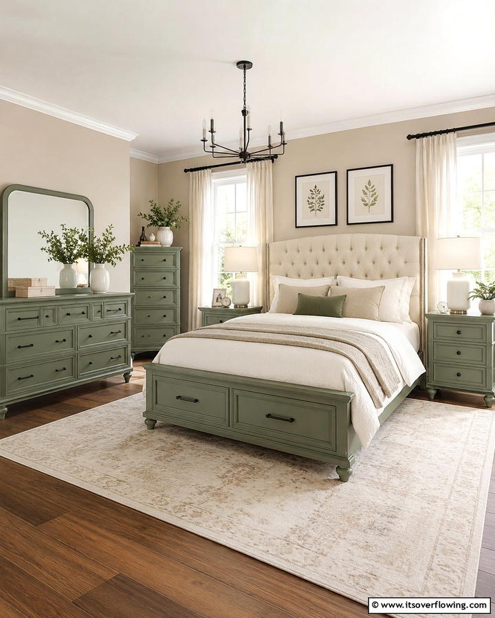 Light Green with Rustic Elements - 25 Light Green Bedroom Ideas for a Fresh and Calming Space