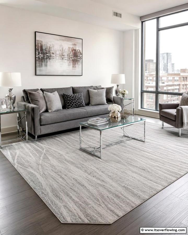 Light Grey Rug for a Subtle Match - 20 Perfect Rug Colors to Pair with a Grey Couch for Any Room