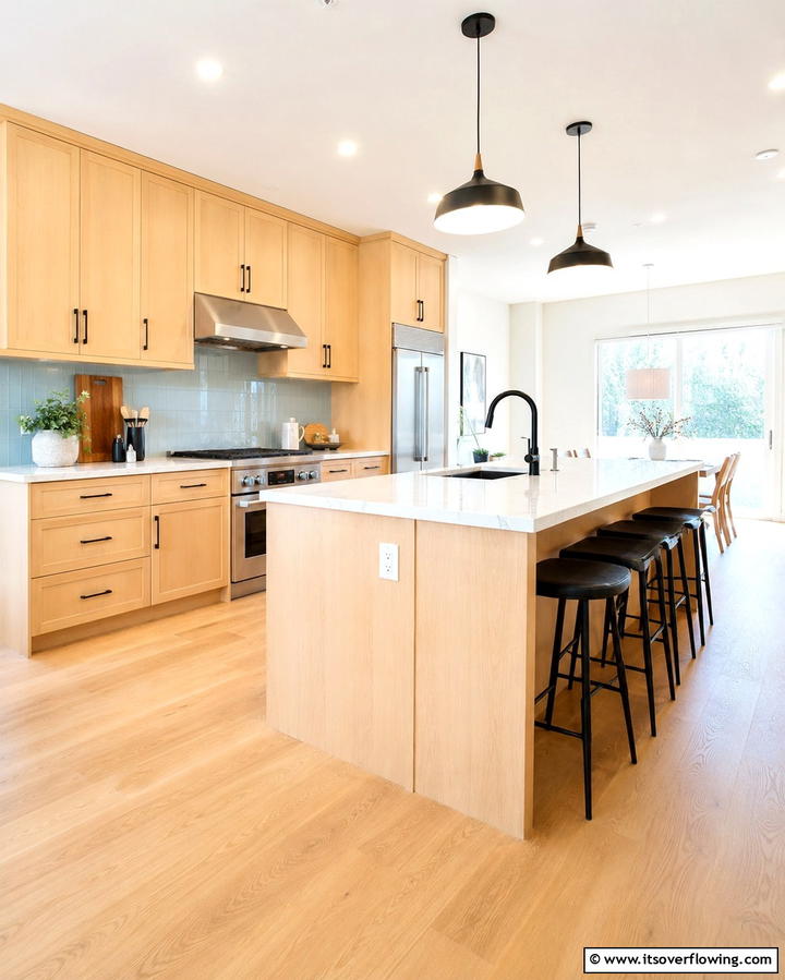 Light Maple Cabinets for a Bright Look - 25 Maple Kitchen Cabinets Ideas for a Warm Look