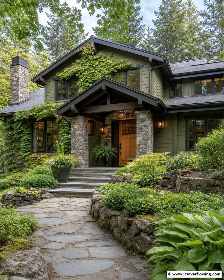 Light Moss Appeal - 20 Light Green House Exterior Ideas for a Fresh Facade