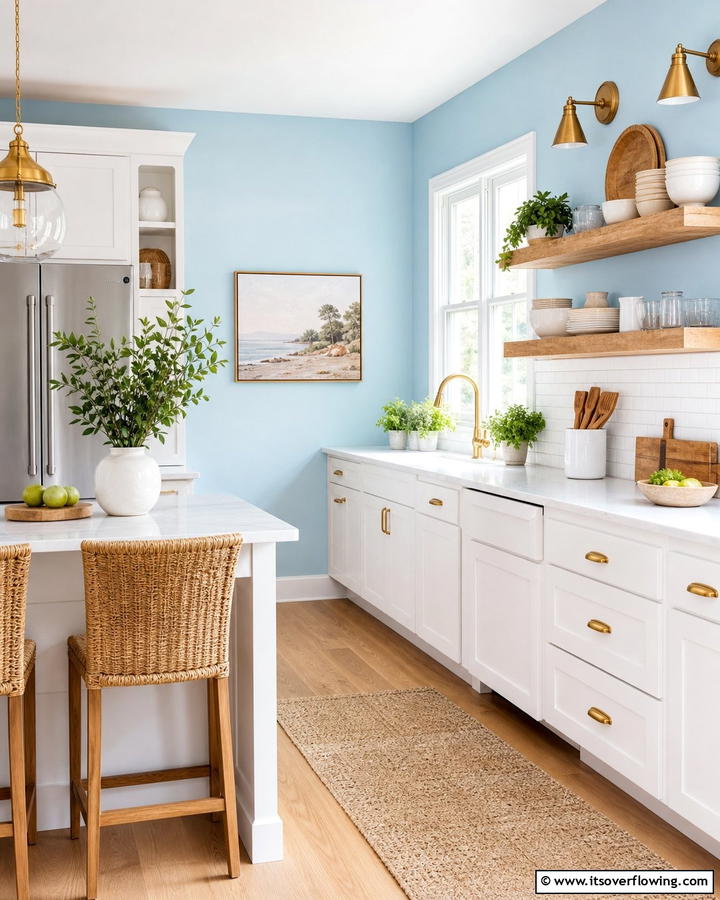 Light Sky Blue - 20 Blue Accent Wall Ideas- Bold & Beautiful Designs