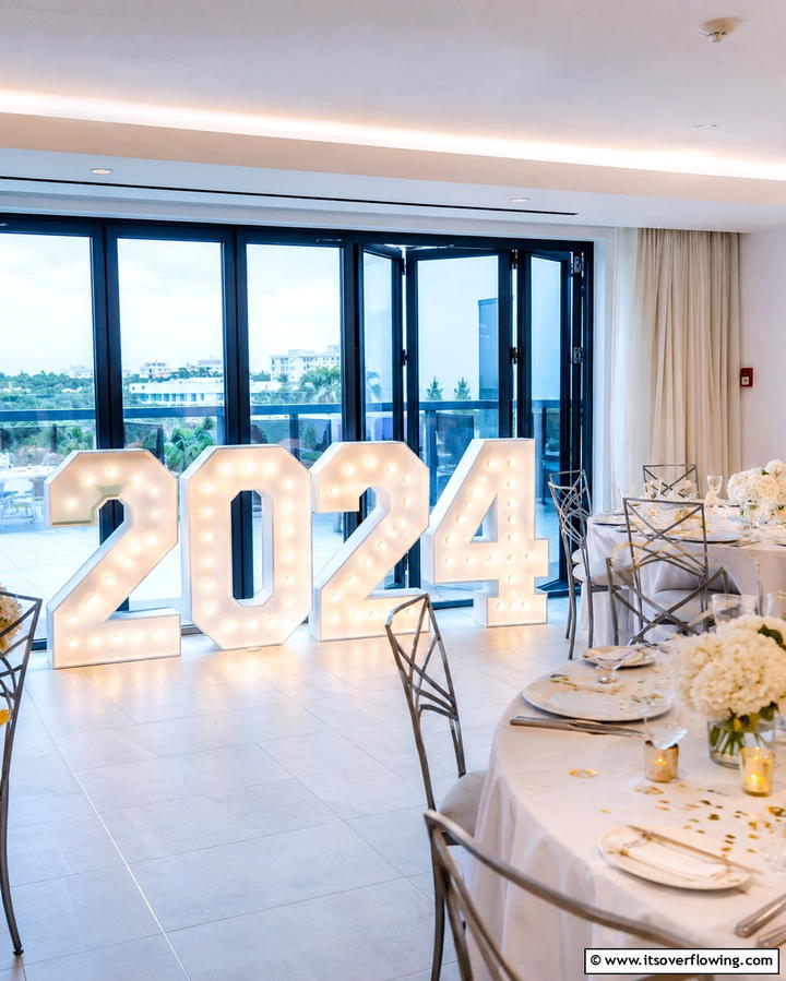 Light Up Graduation Numbers - 25 Graduation Centerpiece Ideas for Memorable Celebrations