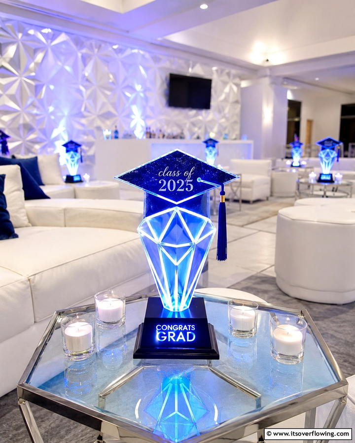 Light Up LED Centerpieces - 25 Graduation Centerpiece Ideas for Memorable Celebrations