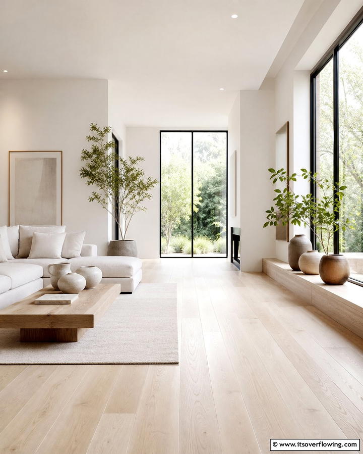Light Washed Wood Floors - 25 Living Room Wood Floor Ideas for a Warm Ambiance