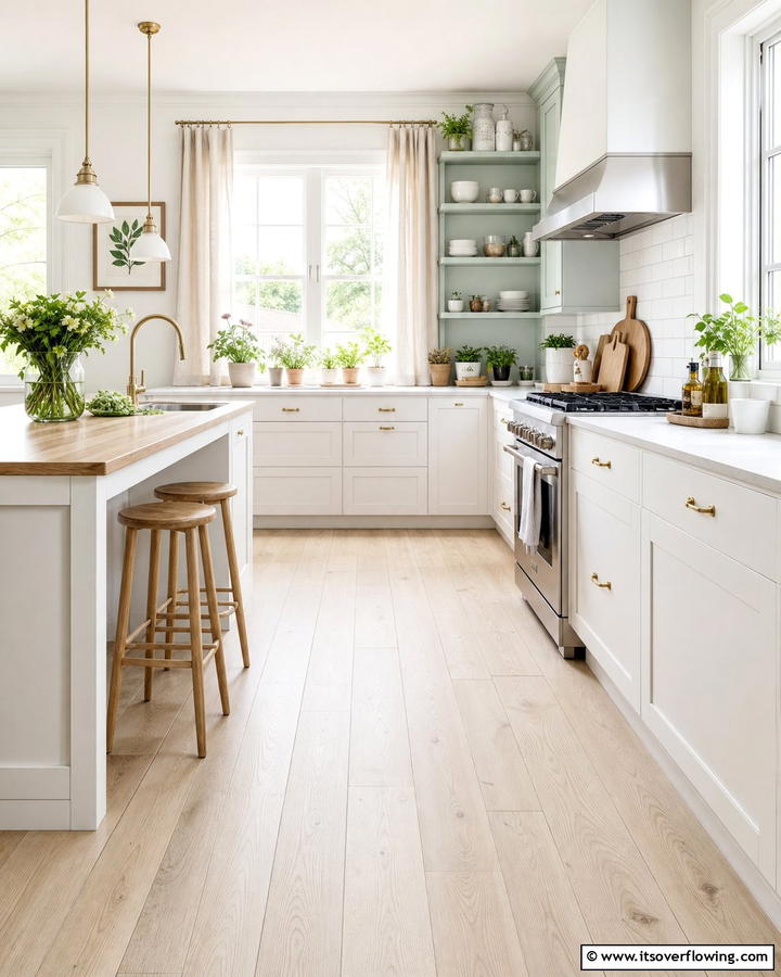Light Wood Floors for a Bright and Airy Look - 20 Kitchens With Wood Floors for a Warm and Inviting Feel