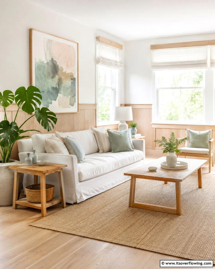 Light Wood Wainscoting - 30 Elegant Living Room Wainscoting Ideas for Modern Homes