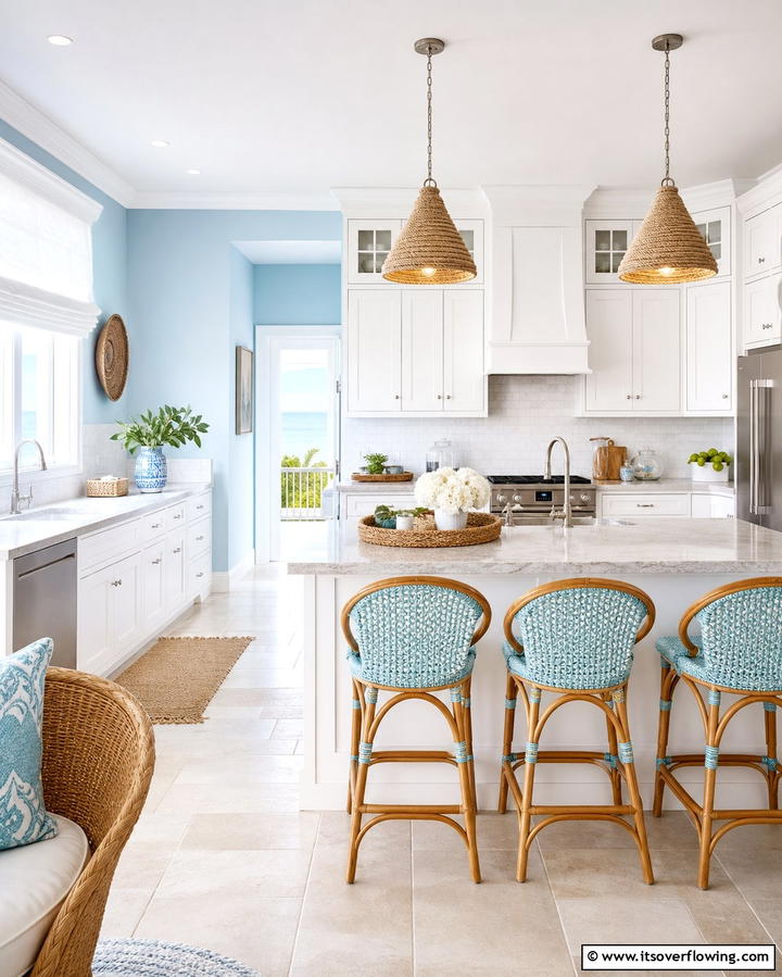Light and Airy Color Palettes - 25 Coastal Kitchen Ideas for a Beach-Inspired Look