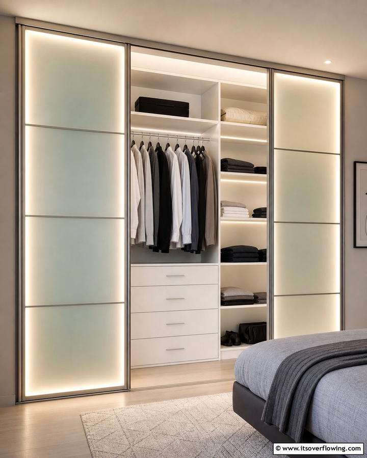 Lighted Closet Doors - 25 Bright Closet Lighting Ideas for Organized Spaces