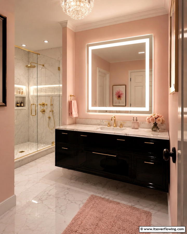 Lighted Vanity Mirrors - 25 Teen Bathroom Ideas for a Stylish and Functional Space