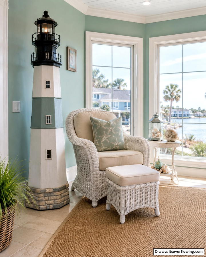 Lighthouse Decor Elements - 25 Nautical Decor Ideas for a Beachy Home