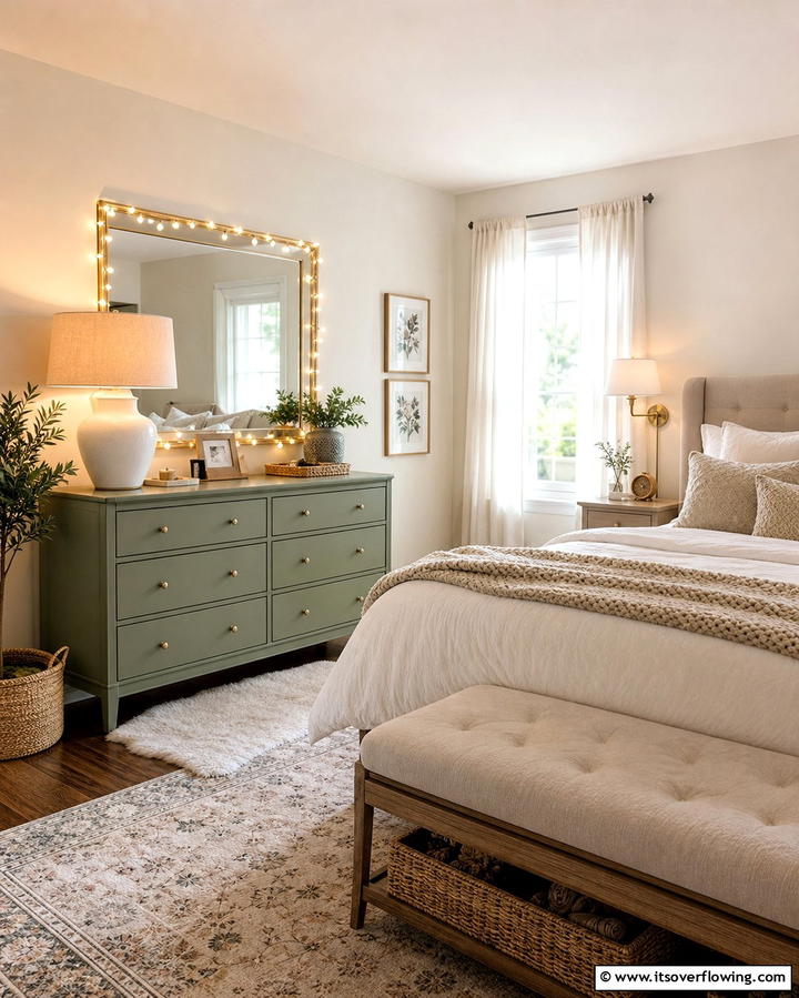 Lighting Accent - 25 Dresser Decor Ideas to Transform Your Bedroom