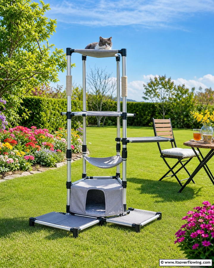 Lightweight Portable Cat Tree - 20 Outdoor Cat Tree Ideas for Your Feline Friends