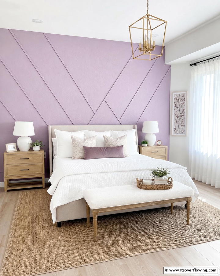 Lilac Accent Wall - 20 Lilac Bedroom Ideas for a Serene and Calming Space