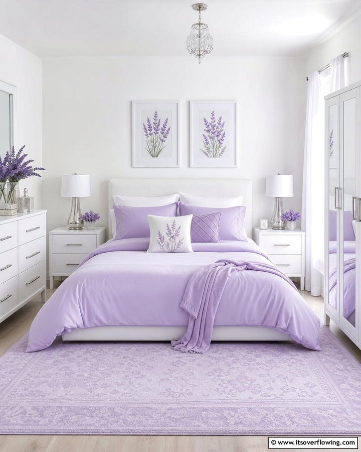 Lilac and White Color Scheme - 20 Lilac Bedroom Ideas for a Serene and Calming Space