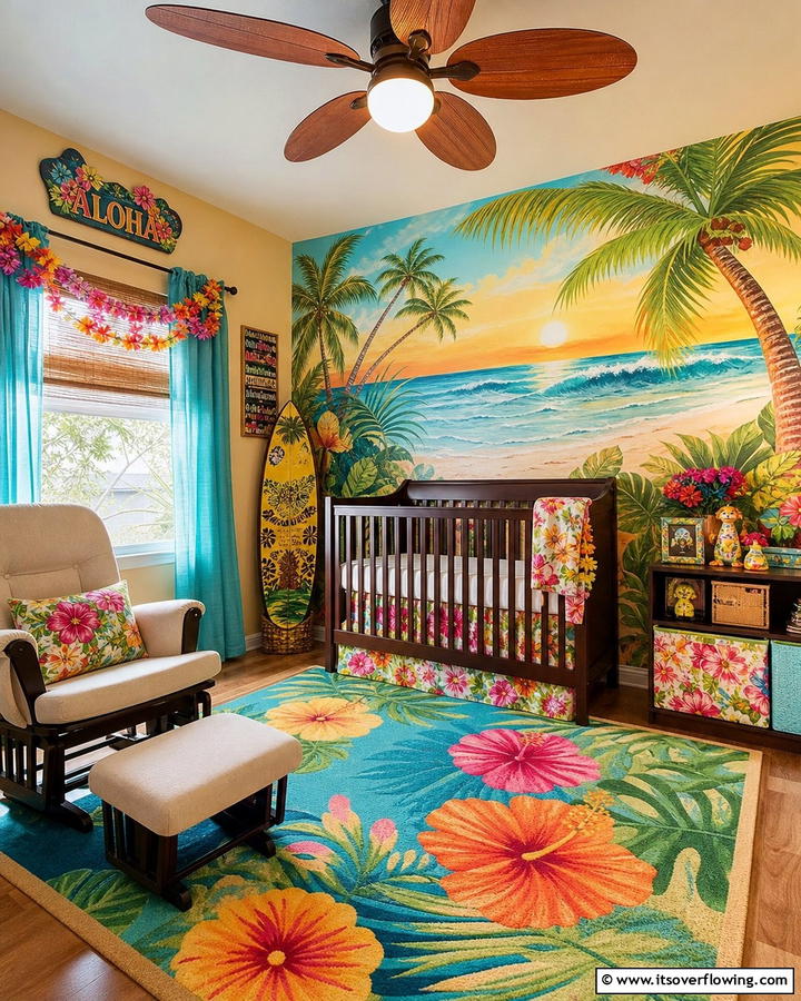 Lilo and Stitch Hawaiian Nursery - 30 Disney Nursery Ideas for Magical Baby Rooms
