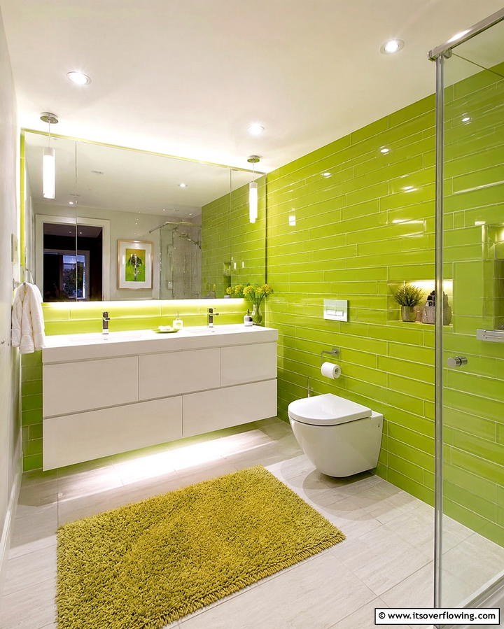 Lime Green Tiles for a Fresh and Vibrant Space - 30 Green Tile Bathroom Inspiration Ideas for Bold Spaces