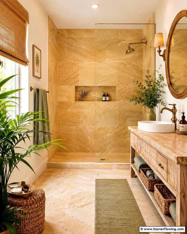 Limestone Shower Walls - 20 Stone Shower Design Ideas for a Spa-like Bathroom
