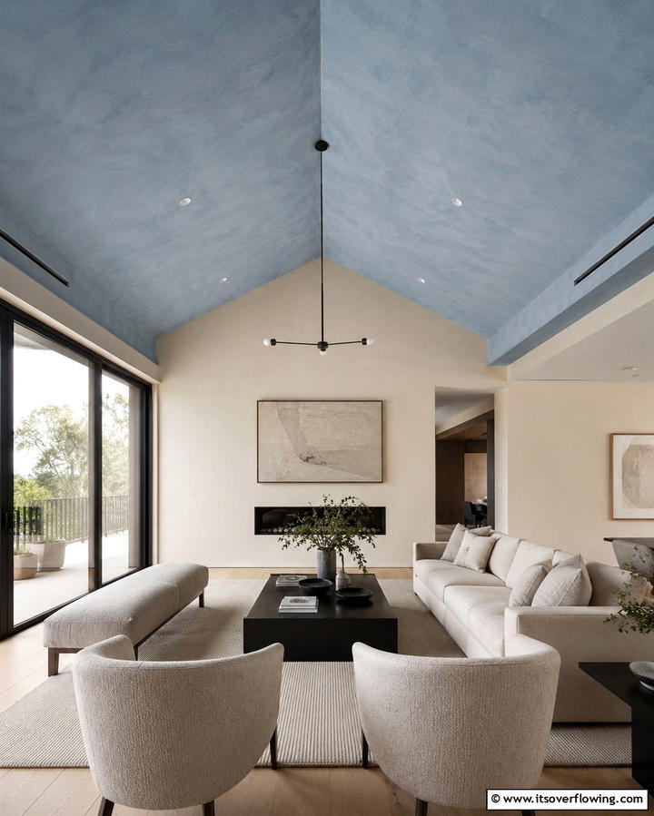 Limewash Ceiling for Added Interest - 25 Limewash Bedroom Ideas for a Serene Retreat