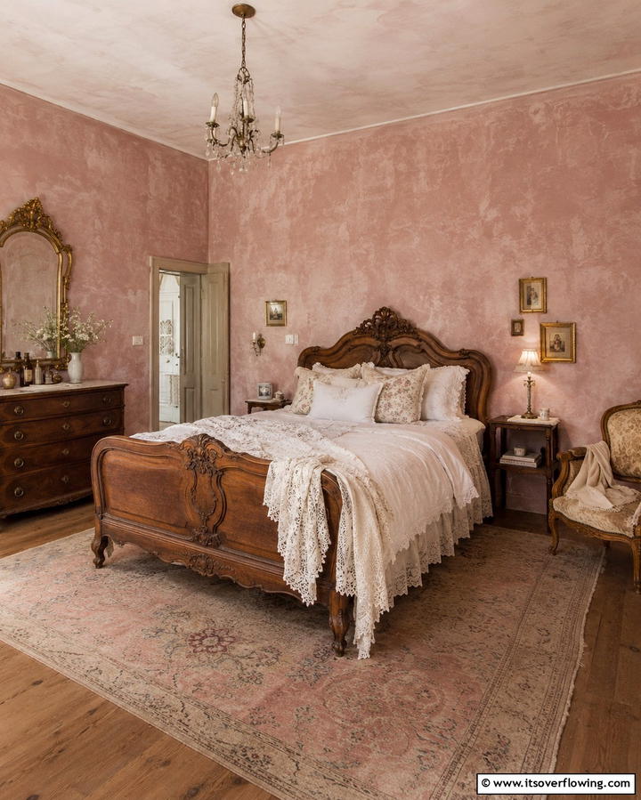 Limewash with Vintage Decor - 25 Limewash Bedroom Ideas for a Serene Retreat