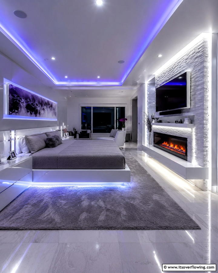 Linear Fireplaces - 30 Bedroom Fireplace Ideas for Cozy Warmth & Ambiance