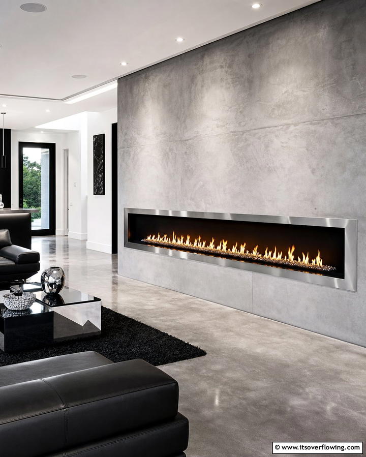 Linear Fireplaces for Contemporary Elegance - 25 Small Living Room Fireplace Ideas for Cozy Homes