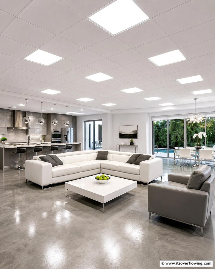 Linear LED Strips - 25 Drop Ceiling Lighting Ideas for Modern Homes