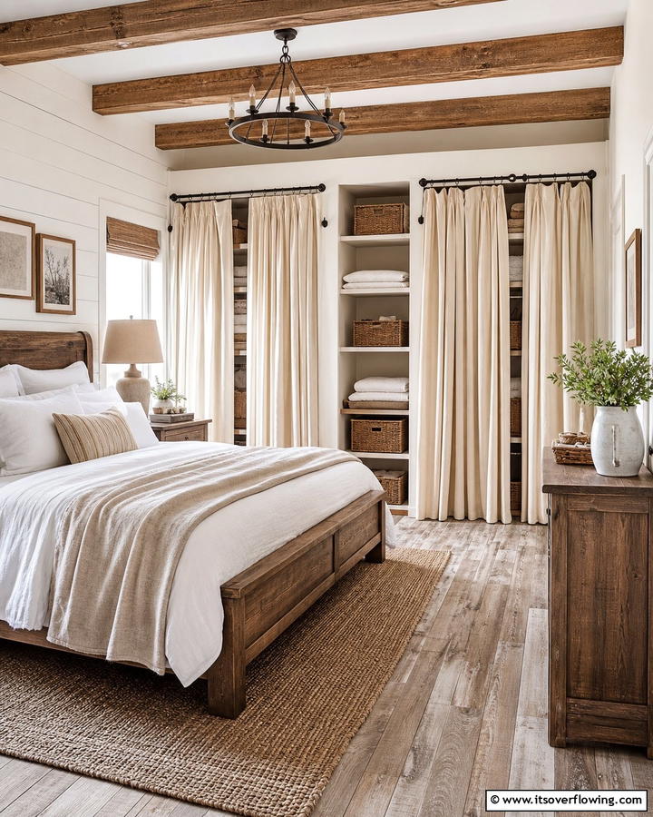 Linen Closet Curtains - 20 Rustic Closet Ideas for a Charming Storage Solution