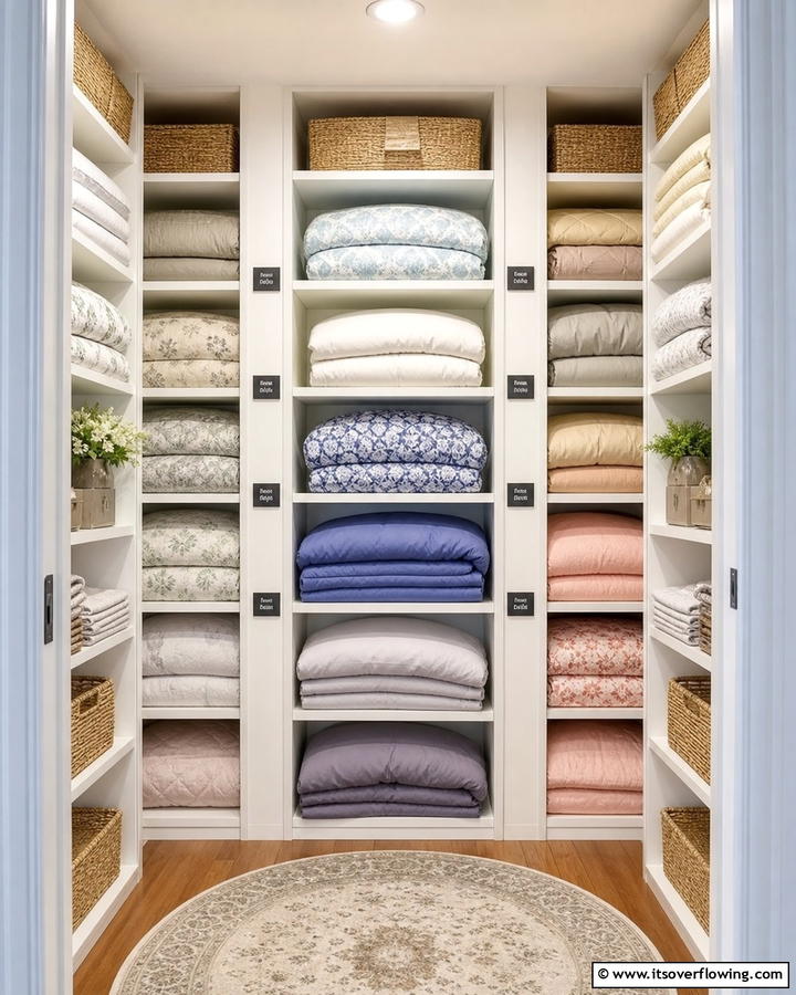 Linen Closets - 20 Comforter Storage Ideas to Maximize Space