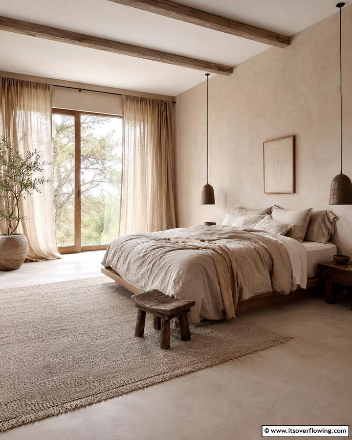Linen Textiles for Softness - 30 Wabi Sabi Interior Design Ideas for Serene Minimalism