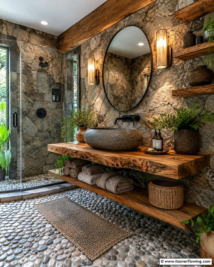 Live Edge Vanities - 25 Earthy Bathroom Ideas for a Natural Retreat