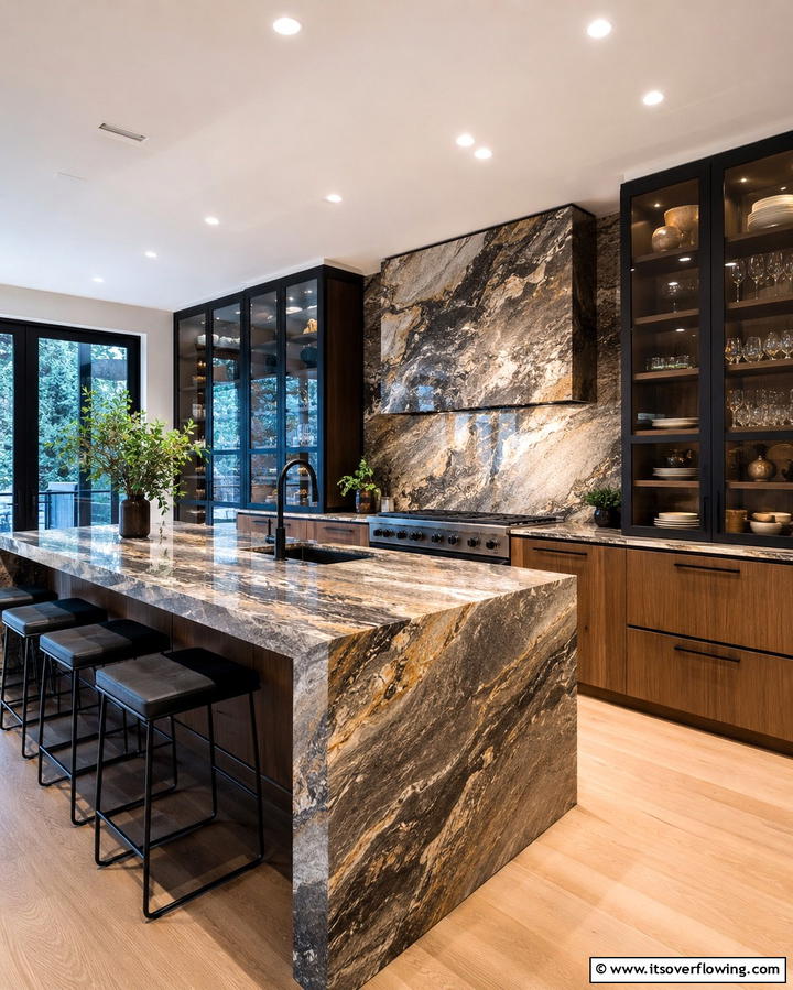 Live Edge Wood Accents - 25 Organic Kitchen Design Ideas for a Natural Look
