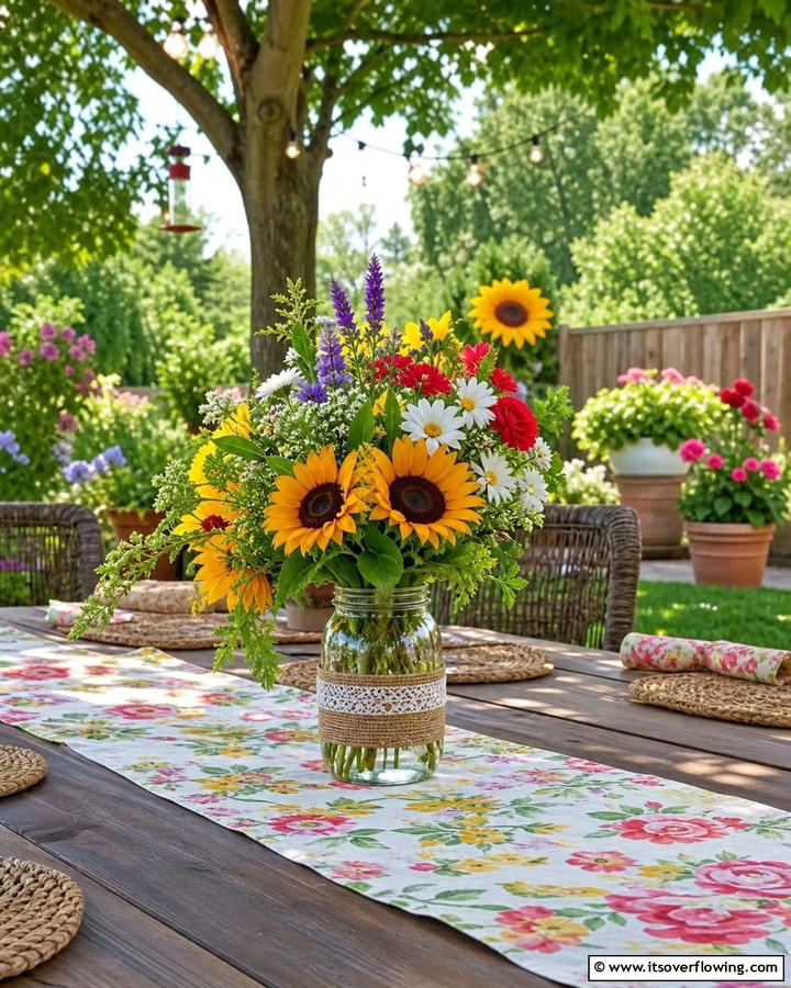 Lively Garden Vibes - 30 Charming Mason Jar Centerpiece Ideas for Every Season