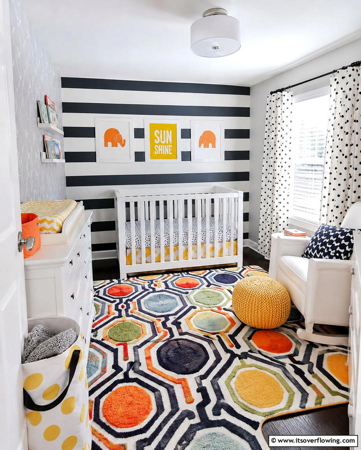 Lively Patterned Details - 30 Small Nursery Ideas for Adorable Compact Spaces