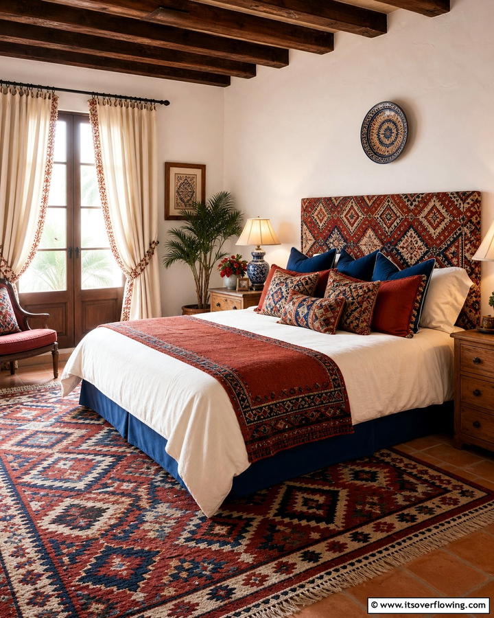 Lively Patterned Textiles - 21 Spanish Interior Design Ideas for Warm, Timeless Style