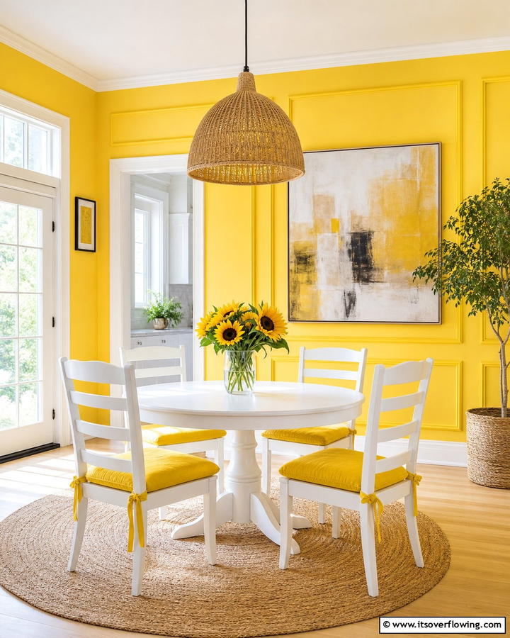 Lively Yellow Brights - 21 Dining Room Paint Colors for a Cozy Atmosphere