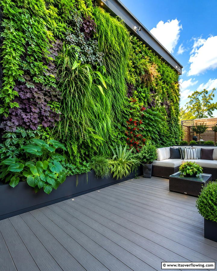 Living Green Walls - 30 Private Deck Ideas for Secluded Outdoor Relaxation Zones