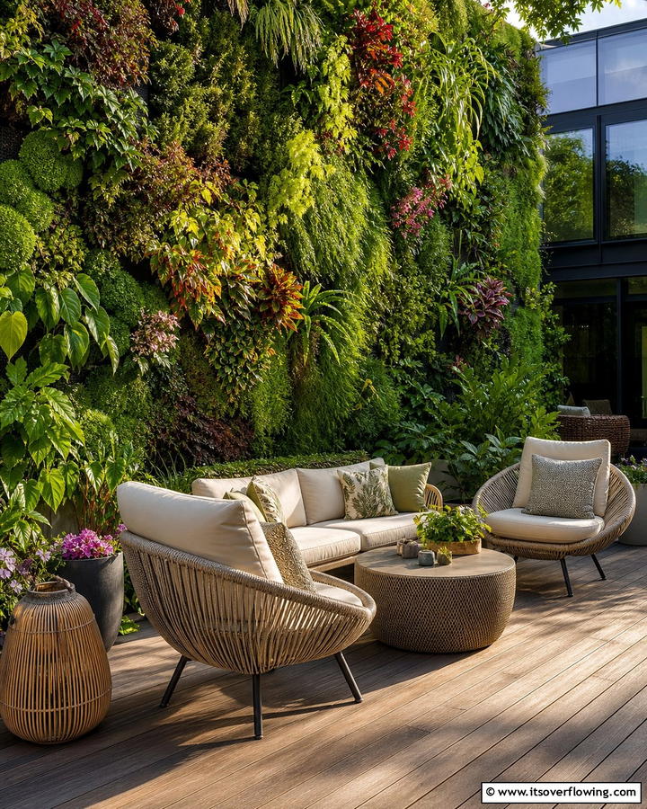 Living Green Walls for Dynamic Foliage - 21 Patio Privacy Solutions for Secluded Outdoor Relaxation