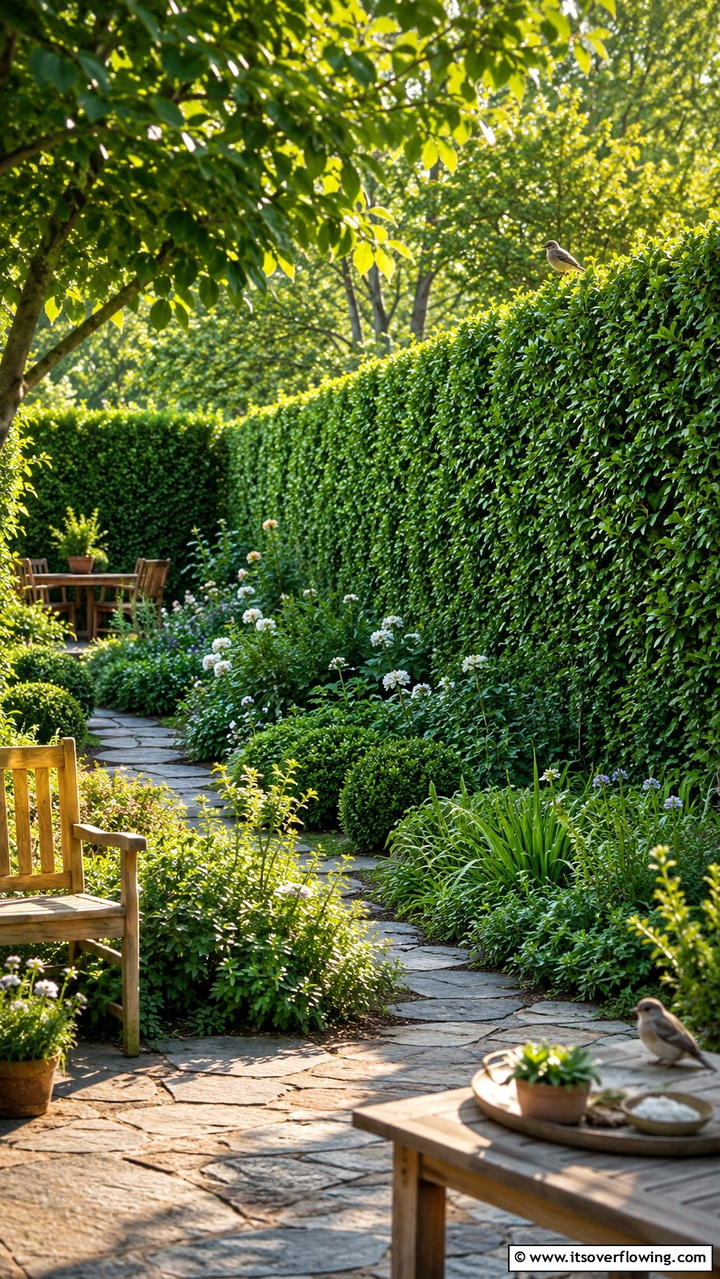 Living Hedge Fence - 30 Garden Screening Ideas- Privacy Solutions & Stylish Designs