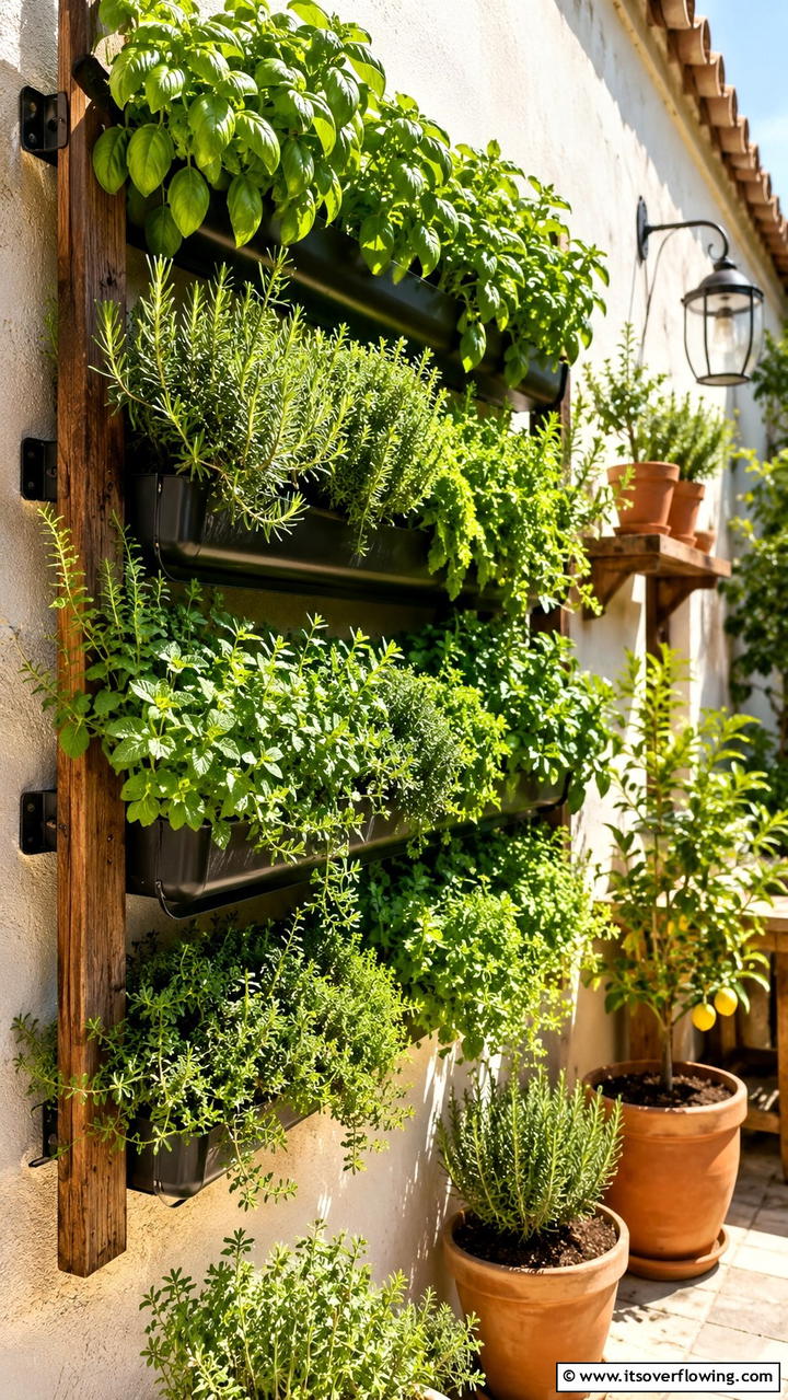 Living Wall Herb Garden - 21 Space-Saving Vertical Garden Ideas for Urban Living