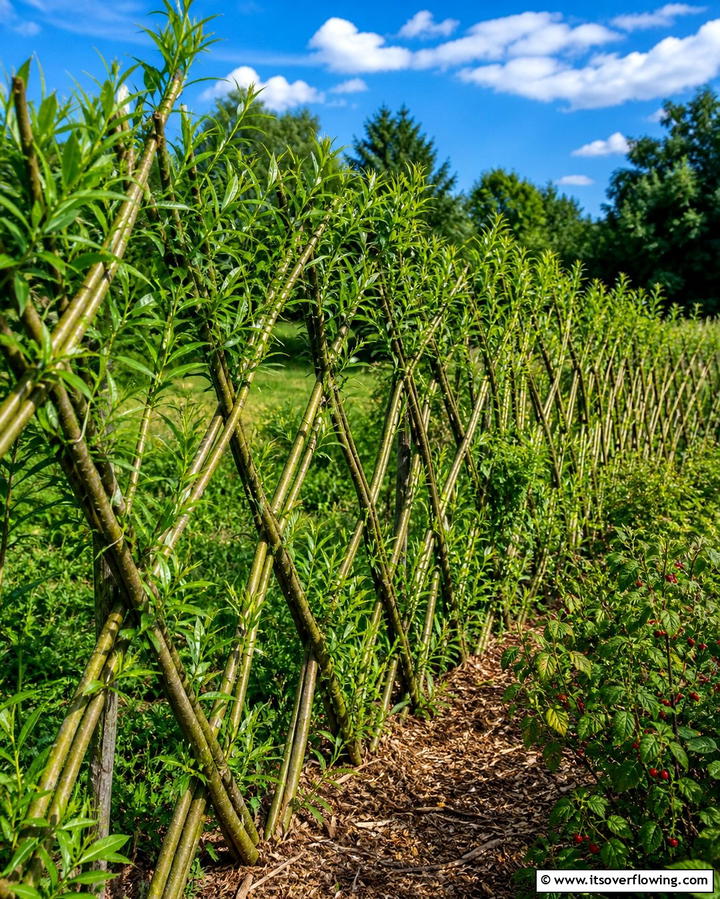 Living Willow Fence for Organic Beauty - 25 Small Garden Fence Ideas for Your Outdoor Space