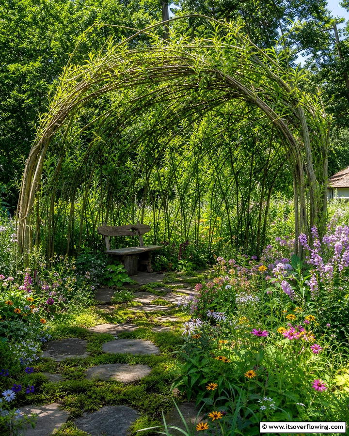Living Willow Trellis - 20 Trellis Ideas for Privacy in Your Outdoor Space