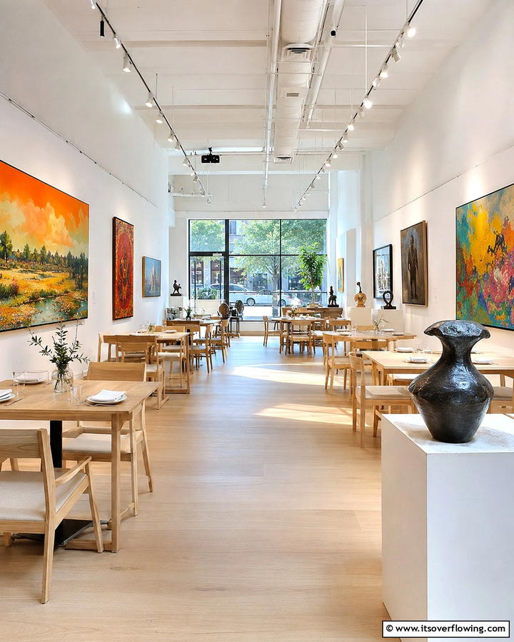 Local Artwork for Authenticity - 25 Restaurant Interior Design Ideas for a Unique Ambiance
